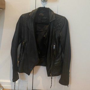 All Saints black leather jacket - UK size 6